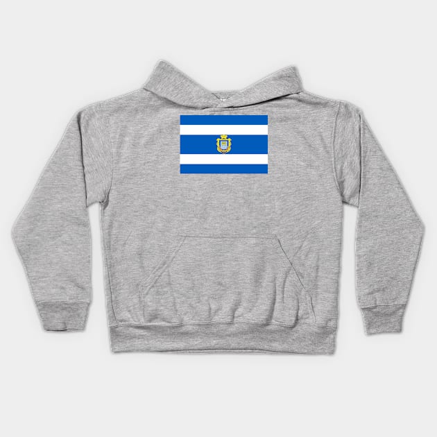 Flag of Kherson Ukraine Kids Hoodie by brigadeiro